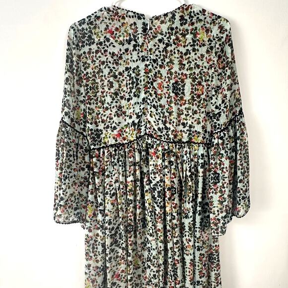 Bhanuni by Jyoti Anthropology Cute Printed Dress W/Embroidered Flower Size 2 - Picture 7 of 11